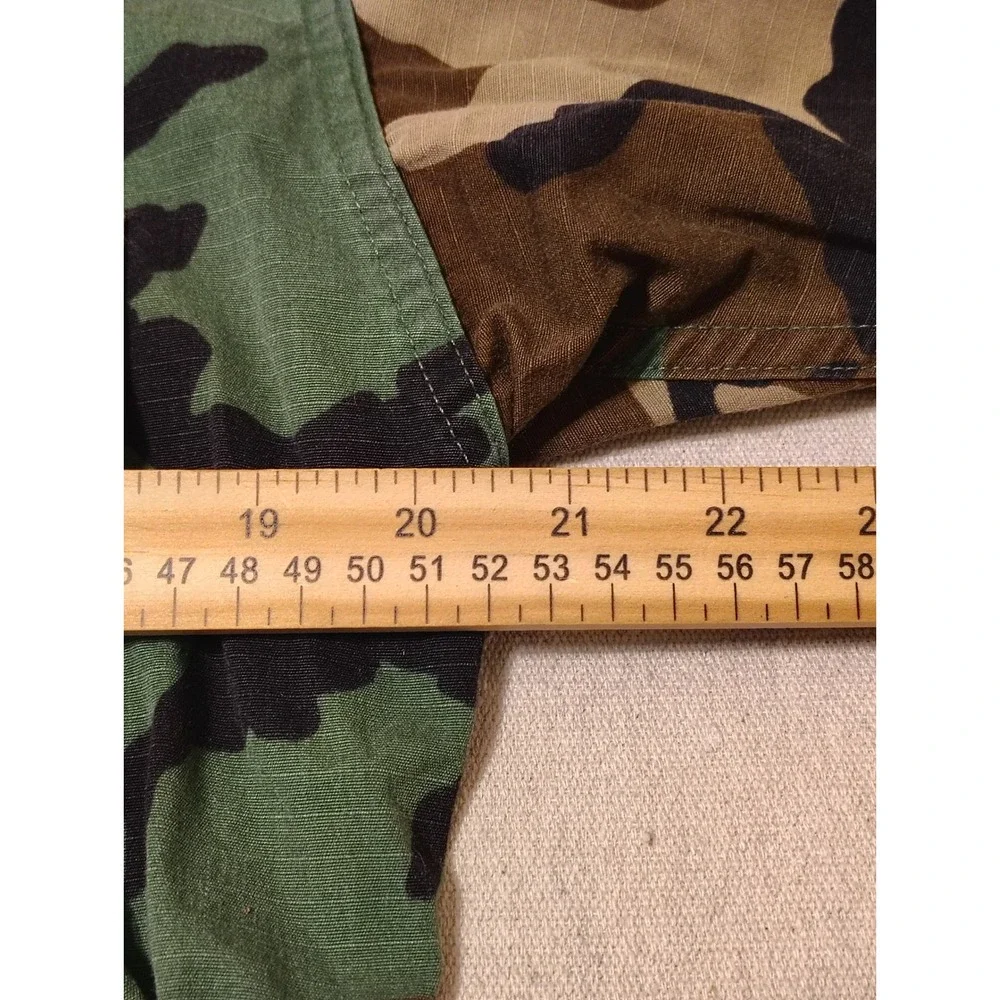 American Apparel Woodland Camouflage Combat Coat Ripstop Jacket Small Short